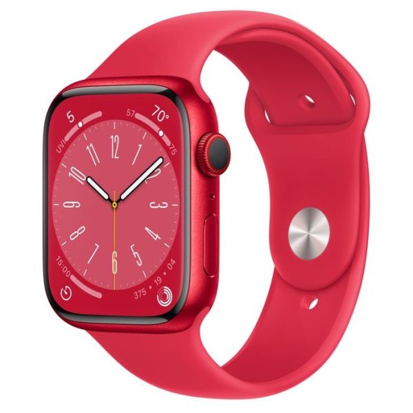 Apple Watch Series 8 LTE 45mm PRODUCT RED Aluminum Case w. PRODUCT RED S. Band S/M (MNVR3)