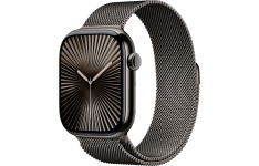 Apple Watch Series 10 LTE 46mm Slate Titanium Case w. Slate Milanese Loop - M/L (MWYW3)