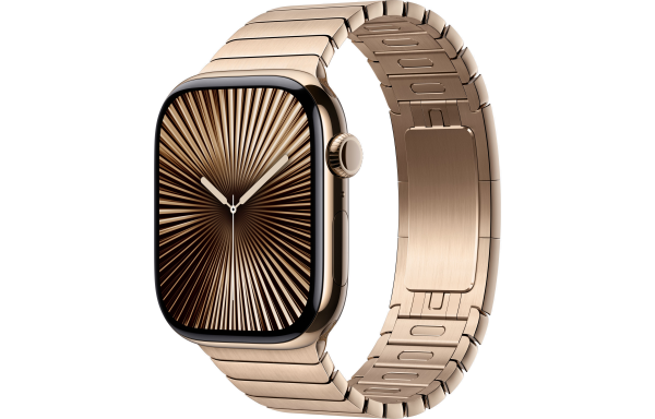 Apple Watch Series 10 LTE 42mm Gold Titanium Case w. Gold Link Bracelet (MX0N3+MXMC3)
