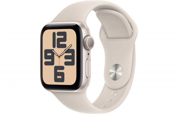 Apple Watch SE 2 GPS 40mm Starlight Aluminium Case with Starlight Sport Band S/M (MR9U3)