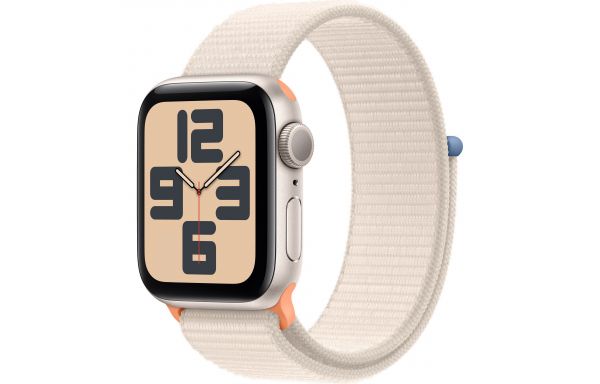 Apple Watch SE 2 GPS 44mm Starlight Aluminium Case with Starlight Sport Loop (MRE63)