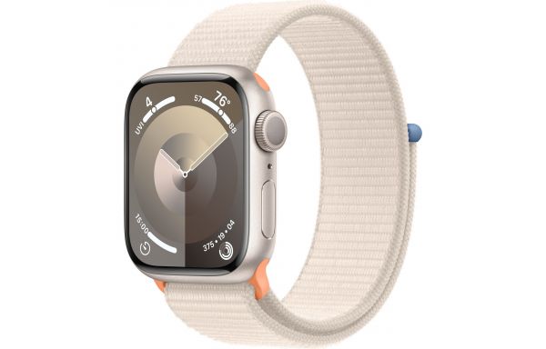 Apple Watch Series 9 GPS 45mm Starlight Aluminum Case with Starlight Sport Loop (MR983)
