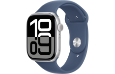 Apple Watch Series 10 GPS 42mm Silver Alu. Case w. Denim Sport Band - S/M (MWWA3)