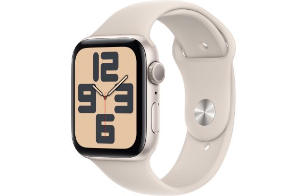 Apple Watch SE 2 GPS 44mm Starlight Aluminium Case with Starlight Sport Band S/M (MRE43)