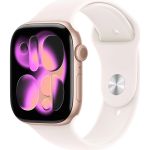 Apple Watch Series 11 GPS 46mm Rose Gold Alu. Case w. Light Blush S. Band - M/L (MEV74)