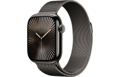 Apple Watch Series 10 LTE 42mm Slate Titanium Case w. Slate Milanese Loop (MX053)