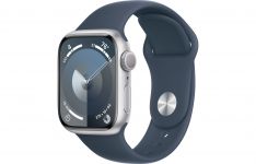 Apple Watch Series 9 GPS 41mm Silver Alu. Case w. Storm Blue S. Band - M/L (MR913)
