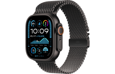 Apple Watch Ultra 2 LTE 49mm Black Titanium Case with Black Titanium Milanese Loop - S (MX4W3)