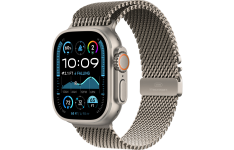 Apple Watch Ultra 2 LTE 49mm Natural Titanium Case with N. Titanium Milanese Loop - L (MX5T3)