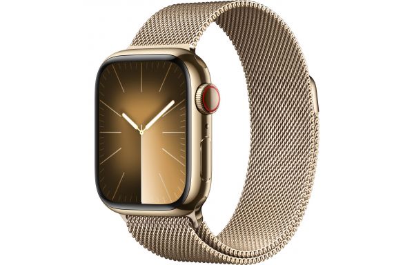 Apple Watch Series 9 GPS + Cellular 45mm Gold S. Steel Case w. Gold Milanese Loop (MRMU3)