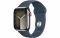 Apple Watch Series 9 GPS + Cellular 45mm Silver S. Steel Case w. Storm Blue Sport Band - S/M (MRMN3)