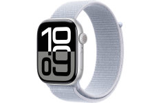 Apple Watch Series 10 GPS 42mm Silver Aluminum Case w. Blue Cloud Sport Loop (MWWD3)