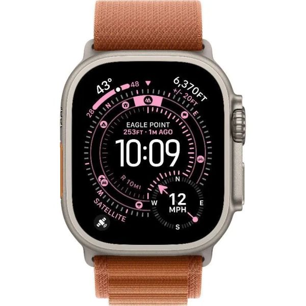 Apple Watch Ultra 3 LTE 49mm Natural Tit. Case w. Terra Cotta A. Loop - Medium (MF1V4+MFTC4)