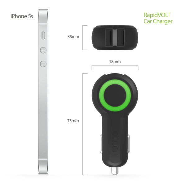 Автомобильное зарядное устройство - iOttie 25W RapidVolt - Black (CHCRIO101BK)