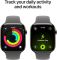 Apple Watch Series 11 GPS + Cellular 46mm Natural Tit. Case w. Stone Gray Sport Band - S/M (MFCW4)