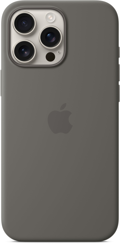 iPhone 16 Pro Max Silicone Case with MagSafe - Stone Gray (MYYV3)