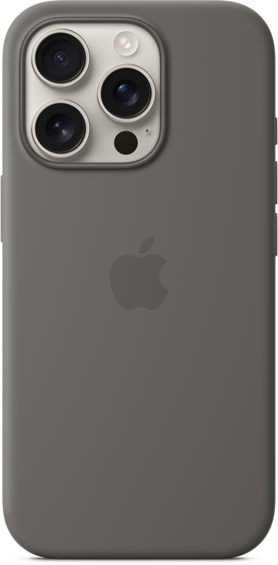 iPhone 16 Pro Silicone Case with MagSafe - Stone Gray (MYYL3)