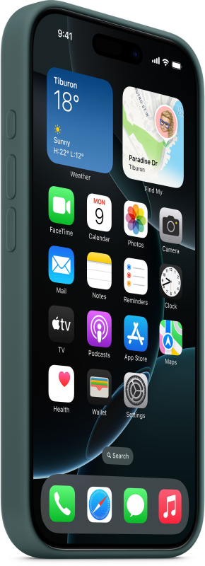 iPhone 16 Pro Silicone Case with MagSafe - Lake Green (MYYR3)