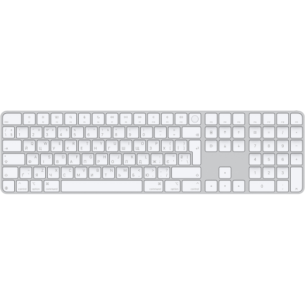 Magic Keyboard with Touch ID and Numeric Keypad for Mac with Apple silicon USB-C White Keys (MXK73)