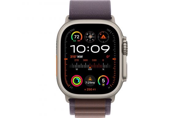Apple Watch Ultra 2 GPS + Cellular 49mm Titanium Case with Indigo Alpine Loop - Small (MRER3)