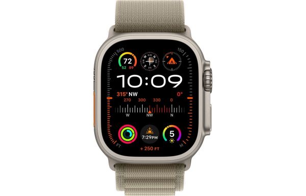 Apple Watch Ultra 2 LTE 49mm Titanium Case with Olive Alpine Loop - Large (MRF03/MRFK3)