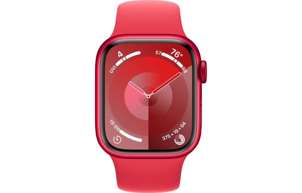 Apple Watch Series 9 GPS 45mm PRODUCT RED Alu. Case w. PRODUCT RED Sport Band - S/M (MRXJ3)