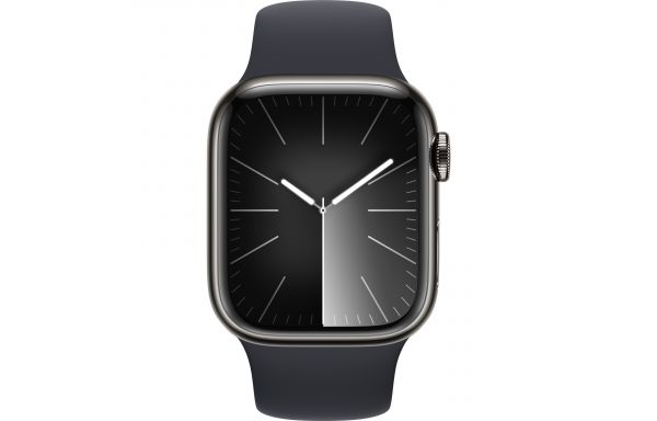 Apple Watch Series 9 GPS + Cellular 41mm Graphite S. Steel Case w. Midnight S. Band - M/L (MRJ93)