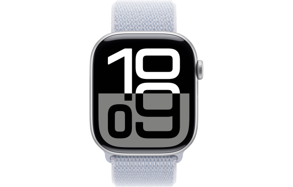 Apple Watch Series 10 LTE 46mm Silver Aluminium Case with Blue Cloud Sport Loop (MWY23)