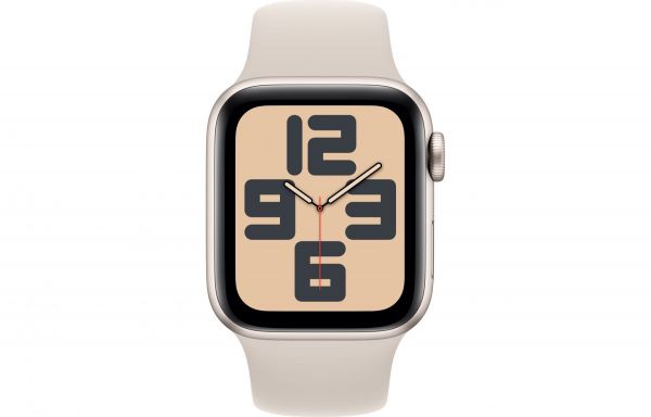 Apple Watch SE 2 GPS 40mm Starlight Aluminium Case with Starlight Sport Band S/M (MR9U3)