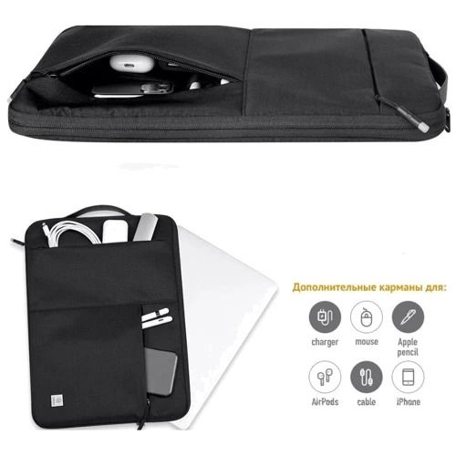Чохол-сумка WIWU для MacBook Pro 14" Alpha Slim Sleeve Series (Black)