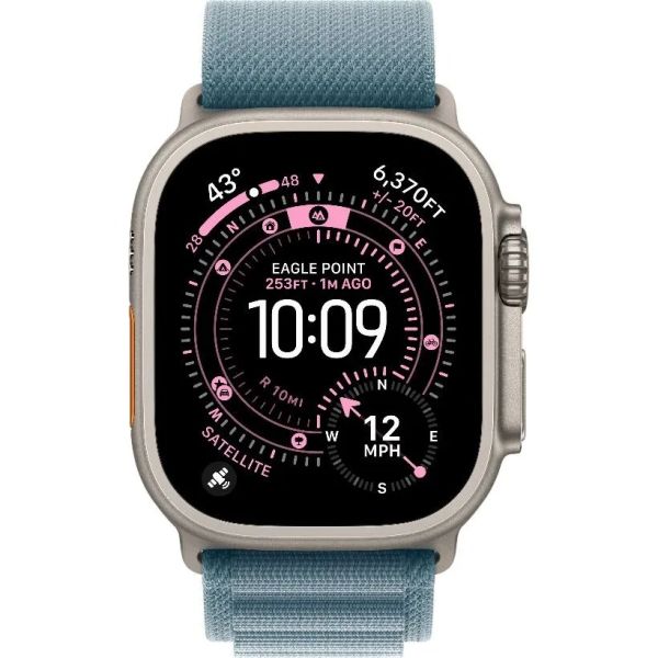 Apple Watch Ultra 3 LTE 49mm Natural Tit. Case w. Light Blue Alpine Loop - Large (MEWP4)