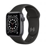 Apple Watch Series 6 GPS 40mm Space Gray Aluminium Case with Black Sport Band (MG133)
