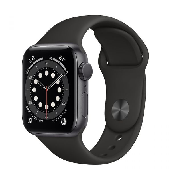 Apple Watch Series 6 GPS 40mm Space Gray Aluminium Case with Black Sport Band (MG133)