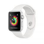 Apple Watch Series 3 (GPS) 38mm Silver Aluminium Case with White Sport Band (MTEY2)
