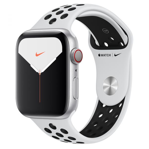 Apple Watch Nike Series 5 LTE 44mm Silver Aluminium w. Platinum/Black Nike Sport B. (MX392)