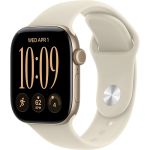 Apple Watch Series 12 GPS 42mm Light Gold Aluminum Case with Sand Sport Band S/M (MJED4)