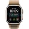 Apple Watch Ultra 4 Natural Titanium Case with Desert Alpine Loop - Large (MJAG4)