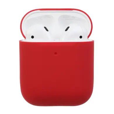 Чехол Airpods 2 Ultrathin Silicon case crimson (in box)