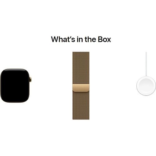 Apple Watch Series 12 LTE 46mm Radiant Gold Tit. Case w. Radiant Gold Milanese L. M/L (MJGV4)