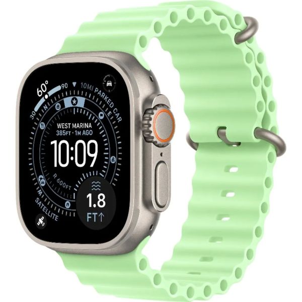 Apple Watch Ultra 3 LTE 49mm Natural Tit. Case w. Neon Green Ocean Band (MF1V4+MGCF4)