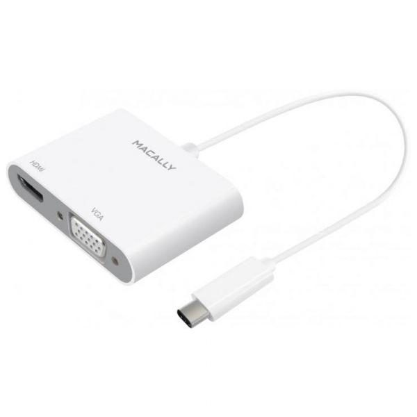 Адаптер Macally USB-C to VGA + HDMI 4K UCVH4K