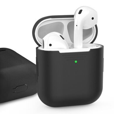 Чехол для Apple AirPods AHASTYLE Silicone Case for Apple AirPods - Black (AHA-01020-BLK)