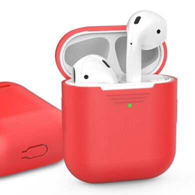 Чехол для Apple AirPods AHASTYLE Silicone Case for Apple AirPods - Red (AHA-01020-RED)