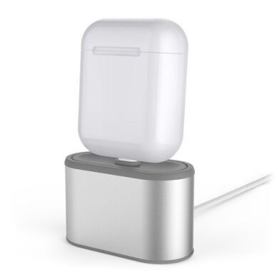 Алюминиевая подставка для AirPods AHASTYLE Aluminium Stand for Apple AirPods - Silver (AHA-01080-SLR)
