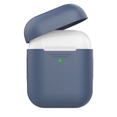 Чехол для Apple AirPods AHASTYLE Duo Silicone Case for Apple AirPods - Navy Blue (AHA-02020-NBL)