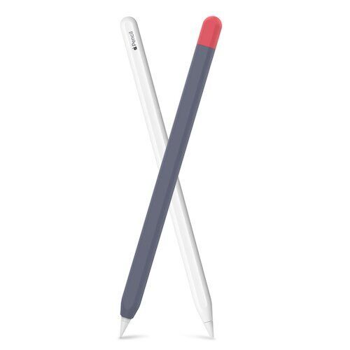 Чехол для Apple Pencil 2 AHASTYLE Two Color Silicone Sleeve - Navy Blue/Red (AHA-01652-NNR)