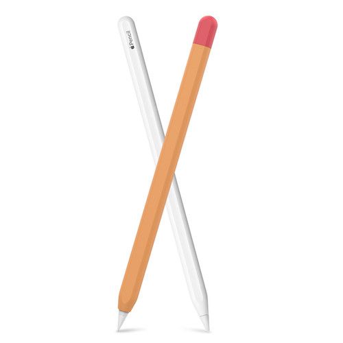 Чехол для Apple Pencil 2 AHASTYLE Two Color Silicone Sleeve - Orange/Red (AHA-01652-ONR)