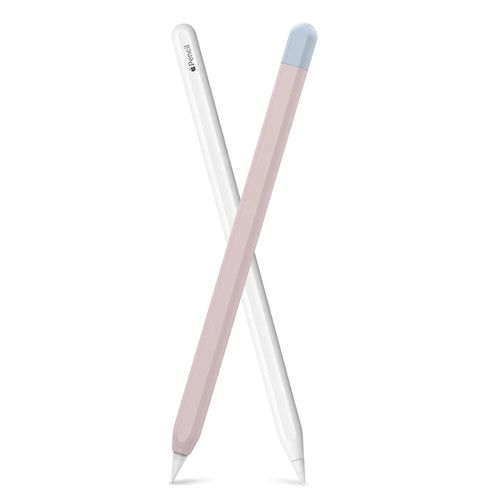 Чехол для Apple Pencil 2 AHASTYLE Two Color Silicone Sleeve - Pink/Light Blue (AHA-01652-PNL)