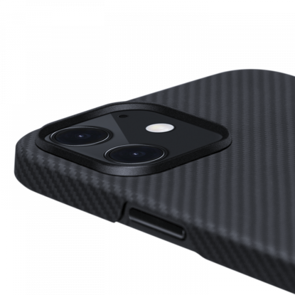 Чохол-накладка для iPhone 12 - Pitaka Air Case Twill - Black/Grey (KI1201MA)