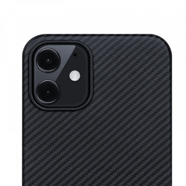 Чохол-накладка для iPhone 12 - Pitaka Air Case Twill - Black/Grey (KI1201MA)